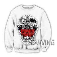 CAVVING 3D พิมพ์ POWER TRIP Band Crewneck เสื้อ Harajuku สไตล์เสื้อแขนยาวเสื้อสำหรับชาย/หญิง