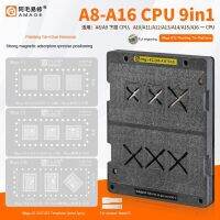 peroyeh Amaoe 9 IN 1 A8-A16 BGA Reablling Stencil Platform For iPhone X-14 Pro MAX IC Chipping Planting Tin Template Soldering Fixture