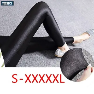 Glossy Thin Latex Pants Elastic Black Leggings Autumn Spring Women Plus Size  Fitness High Waist Slim Workout Trousers - AliExpress