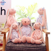 ตุ๊กตาหนานุ่มเนื้อนุ่ม Boneka Mainan รูปทรงกระต่ายหูยาวตุ๊กตาผ้ากำมะหยี่สำหรับเด็กแฟนสาวนอนหลับ