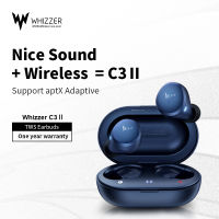 Whizzer C3II TWS QCC 3040 fone bluetooth 5.2 wireless headphones Apt-X 45h Gaming Headset Stereo bass With Mic Noise Reduction