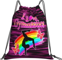 Gymnastics Drawstring Backpack Gym String Bag Drawstring Sackpack Sport For Womens Mens