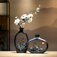 Creative Rockery Shape Resin Vase Modern Home Decoration Home Garden Simulation Plant Vase Crafts Office Feng Shui Ornament Gift
