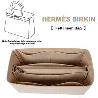 รู้สึกแทรกกระเป๋าออแกไนเซอร์สำหรับ HBirkin 25 30 35กระเป๋าถือออแกไนเซอร์ผู้หญิงกระเป๋าในกระเป๋าเดินทางภายในกระเป๋าแบบพกพาเครื่องสำอางภายในกระเป๋า