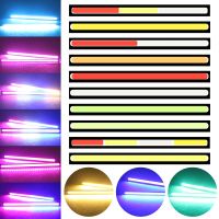 【CW】2PCS 17CM DRL Strip LED Daytime Running Lights for Car Green Blue Yellow Pink Day Light COB Chips White Auto Lamp 12V Universal