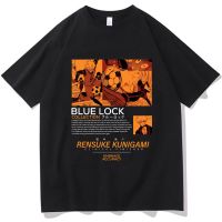 Anime Blue Lock Rensuke Kunigami Football Print T-Shirt Men Casual Gothic Hip Hop T Shirt Summer Cotton Oversized T Shirts S-4XL-5XL-6XL