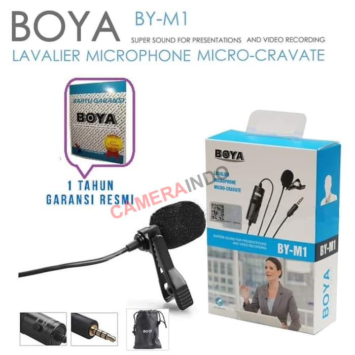Microphone Mic Clip On Boya BYM1 Lavalier Lazada Indonesia