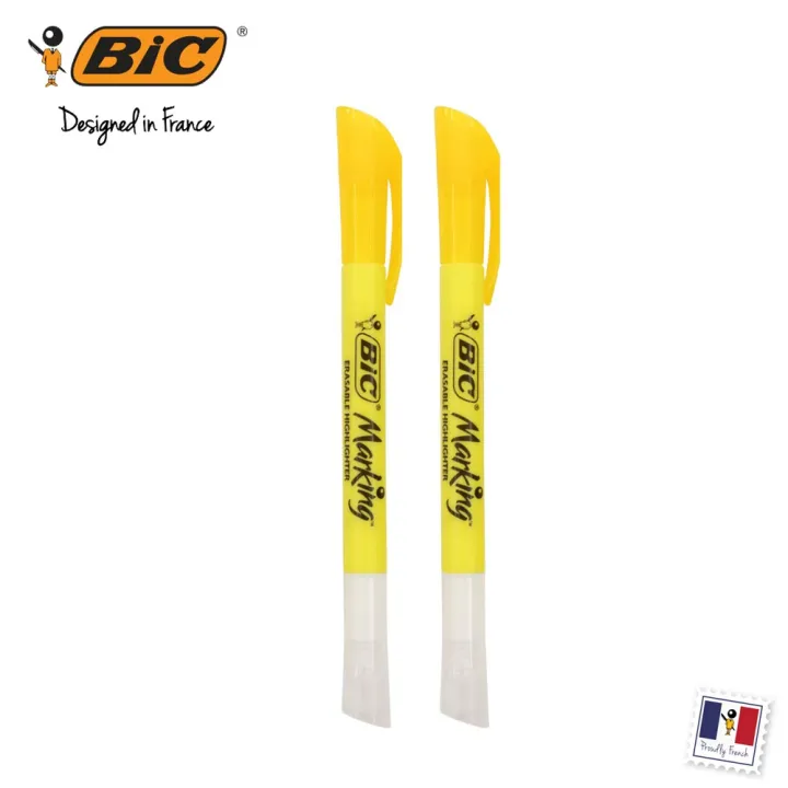 BIC Marking Erasable Highlighter Pack of 2 [Yellow] Lazada PH