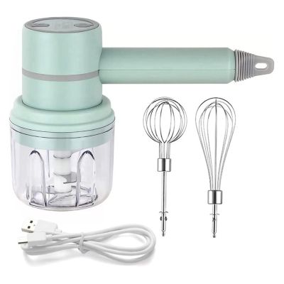 Hand Mixer Cordless Electric Blender Portable Multi-Purpose Food Beater for Mixing Eggs Whipping Cream Chopping Garlic