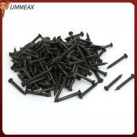 UMMEAX 378Pcs ส่วนปลายแหลม เล็บฮาร์ดแวร์เล็บ สีดำสีดำ ความยาว1นิ้วค่ะ ตะปูเหล็กซีเมนต์ ทนต่อการกัดกร่อน ตะปูซีเมนต์ติดผนัง การบำรุงรักษาบ้าน