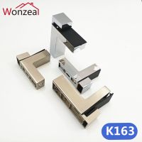 Chrome/Satin Adjustable Glass Clamp Solid Metal Wood/Glass Shelf Bracket Wall Mount Shelf Clamp Clip Furniture Hardware Fittings