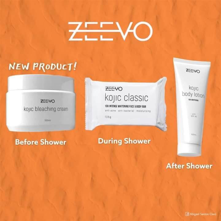 ZEEVO KOJIC WHITENING TRIO SET ( Kojic Soap, Kojic Lotion, Kojic Bleach