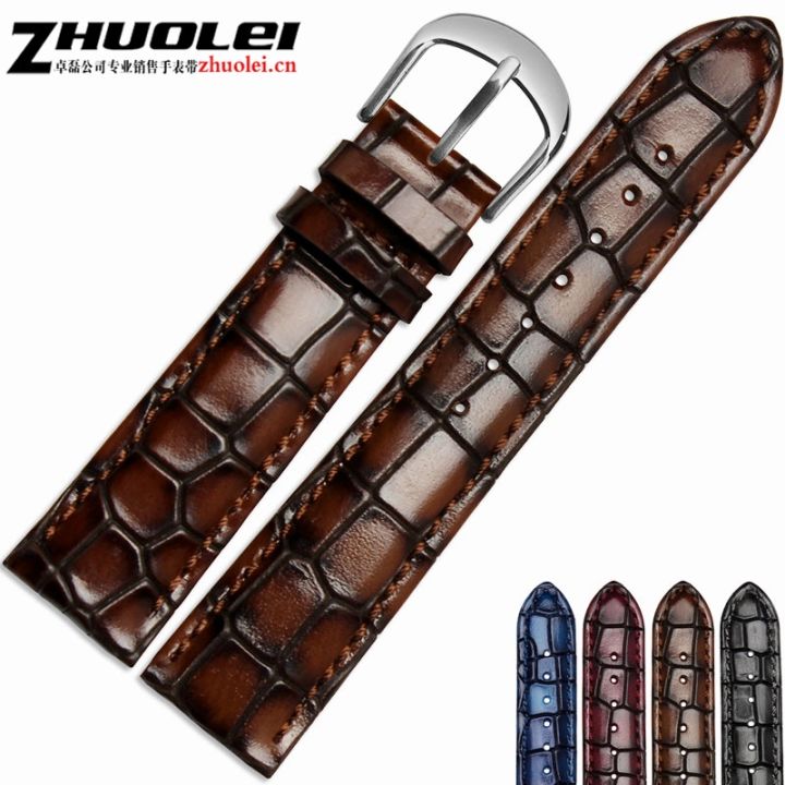 fashion-genuine-leather-men-39-s-watchband-clear-personality-crocodile-texture-strap-bracelet-wrist-watch-band-18mm-20mm-22mm-blue