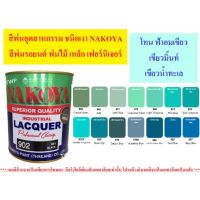 พร้อมส่ง โปรโมชั่น สีพ่นอุตสาหกรรม (INDUSTAIL LAQUER) นาโกย่า ชนิดแห้งเร็ว ขนาด 3 ลิตร โทนสีฟ้าอมเขียว เขียวมิ้นท์ เขียวน้ำทะเล ส่งทั่วประเทศ อุปกรณ์ ทาสี บ้าน แปรง ทาสี ลายไม้ อุปกรณ์ ทาสี ห้อง เครื่องมือ ทาสี