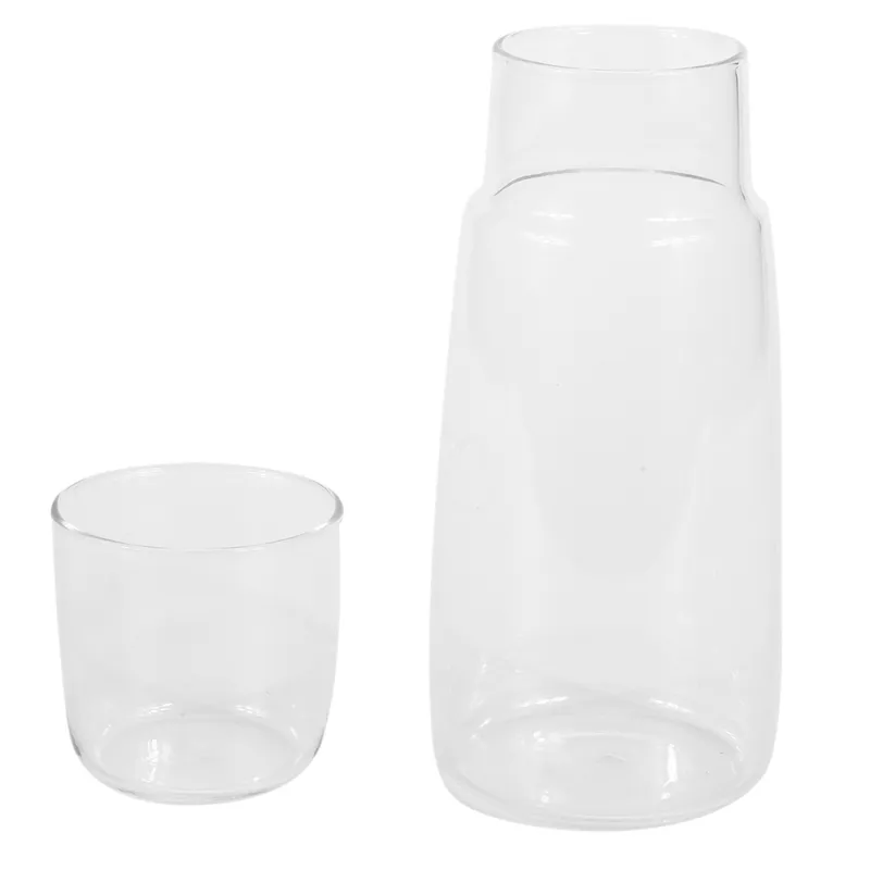 850ml Bedside Water Carafe Set with Tumbler Glass for Bedroom