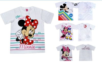 เสื้อยืดสีขาว คอตตอน เสื้อผ้าลายการ์ตูนลิขสิทธิ์แท้ ผู้หญิง/ผู้ชาย เสื้อแขนสั้น แฟชั่น Disney Mickey Mouse มิคกี้ มินนี่ DMk101-55,56,57,61 T-Shirt BestShirt