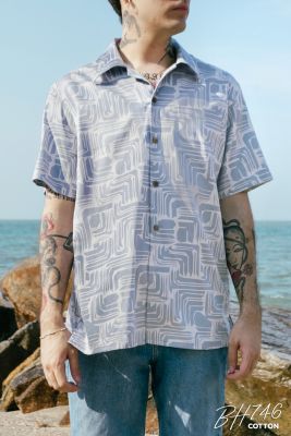 Simple&amp;Raw - เสื้อเชิ้ต BH746 BlueHawaii Shirts (ฺBlue)