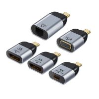 [LUNA electronic accessories] Type-C เป็น Hdmi /Vga/dp/RJ45 /Mini DP HD ตัวแปลงวิดีโอสายอะแดปเตอร์4K 8K 60Hz สำหรับ MacBook Samsung สมาร์โฟน Xiaomi Oneplus Huawei