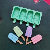 Silicone ellipse Ice Cream Mold DIY Chocolate Dessert Popsicle Moulds Tray Ice Cube Maker Homemade Tools Summer Party Supplies