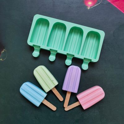 Silicone ellipse Ice Cream Mold DIY Chocolate Dessert Popsicle Moulds Tray Ice Cube Maker Homemade Tools Summer Party Supplies Ice Maker Ice Cream Mou