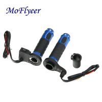 MoFlyeer Motorcycle 12V Electric Heated Grips Motorbike Hot Grip ATV Scooter 22mm 7/8 Handlebar Hand Warmer Aluminum