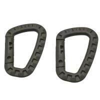 คาราบิเนอร์พลาสติก 2 ชิ้น สีเขียว　 PLASTIC CARABINER D RING 2 PCS OLIVE DRAB