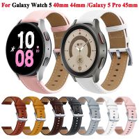 dbnxfrymk 20mm Leather Strap For Samsung Galaxy Watch 5 Pro 45mm 40mm 44mm Smartwatch Band Galaxy 4 Classic 42mm 46mm Wristband Bracelet