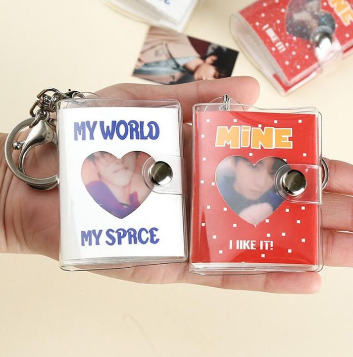 mini-2-inch-photo-album-with-keychain-love-glitter-transparent-star-collection-photo-sticker-album-storage-book-backpack-pendant-photo-albums