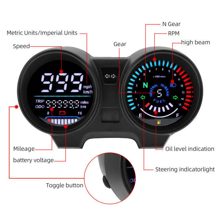 ใหม่ล่าสุดดิจิตอล-led-อิเล็กทรอนิกส์รถจักรยานยนต์อุณหภูมิเมตร-s-peedometer-สำหรับบราซิลสำหรับไททันสำหรับฮอนด้า-cg150-2004-2009-fan150