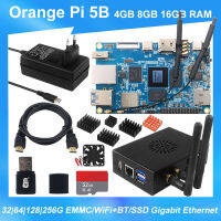 ORANGE Pi 5B 16G 8G 4G RAM บอร์ดเดี่ยว32G 64G 128G 256G eMMC RK3588S พร้อม WiFi BT s. คอมพิวเตอร์พีซีขนาดเล็ก SD Gigabit Ethernet