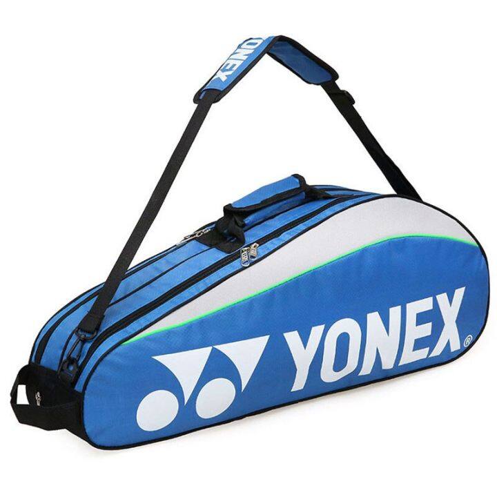 yonex-ไม้ตี3กระเป๋าแบดมินตันพร้อมช่องใส่รองเท้าไม้เทนนิสสควอชดั้งเดิมกระเป๋ากีฬาผู้ชายผู้หญิง