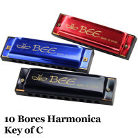 10 Bores หลุมหีบเพลงปากเด็กเครื่องดนตรีของเล่นแบบพกพา Woodwind C ที่สำคัญปากอวัยวะเด็กของขวัญสีฟ้าสีแดงสีดำ