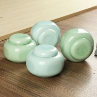 【gzyh】 Celadon แคดดี้ชา210มล. มินิ50กรัม Puer ถังซีลเซรามิกโถเก็บชาขนาดเล็ก