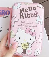 KITTY  กล่องเก็บสายชาร์จ  กล่องใส่ PWB , HDD , หูฟัง , เอนกประสงค์, Size XL ลาย HELLO  KITTY  PINK   คิตตี้ ชมพู   งานสวย งานดี evaกันกระแทก ขนาด16x10x3.5cm สวย by NPNN SHOP