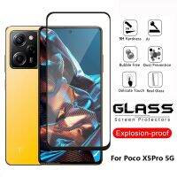 สำหรับ Xiaomi Poco X5 Pro PocoX5 X5Pro 5G 9H ปกป้องหน้าจอกระจกเทมเปอร์ฝาครอบกาวเต็มฟิล์มป้องกันด้านหน้า