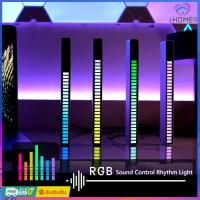 【มาถึงภายใน 2 วัน】RGB เปิดใช้งานเพลงจังหวะโคมไฟบาร์ควบคุมเสียง LED รอบ USB ไฟ