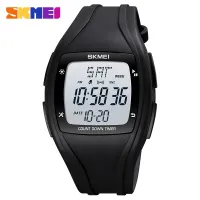 SKMEI ยี่ห้อผู้ชายผู้หญิงดิจิตอลแฟชั่น Casual กีฬานาฬิกา LED Light Countdown Timer กีฬานาฬิกา Wirstwatch