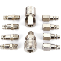 10ชิ้นเซ็ต Quick Couplings BSP Air Line Fitting ยูโร14 "Air Line Fitting ท่อคอมเพรสเซอร์ Fitting Connector สำหรับเครื่องมือนิวเมติก