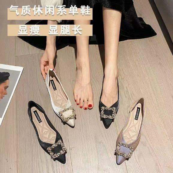 2023-spring-new-soft-bottom-pointed-toe-flat-single-shoes-womens-all-match-doudou-shoes-shallow-mouth-fairy-evening-wind-gentle-shoes