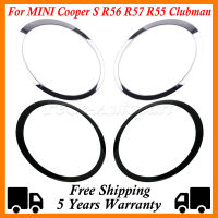 กลอสสีดำเงินชุบไฟหน้ารถกรอบ51137149905 51137149906สำหรับ MINI Cooper S R56 R57 R55 Clubman 2007-2015