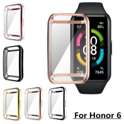 ✻✘ ฝาครอบนาฬิกาสำหรับ Honor Band 6 เคสป้องกันหน้าจอแบบเต็มสำหรับ Huawei Honor Band 6 เปลือกนุ่ม TPU กันชนป้องกัน