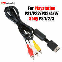 Redcolourful 1.8เมตร Kabel Audio Video ตัวแปลงสายเคเบิลเอวีทีวี3rca สำหรับ Ps2 Ps3สายออดิโอมัลติมีเดีย