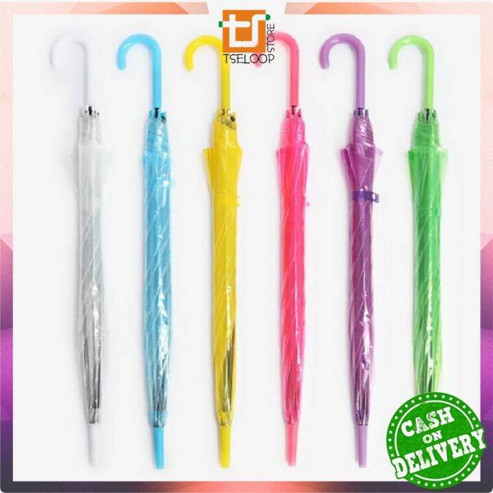 OFM-C433 Payung Transparan Korea Japanese Style Payung Tongkat Bening