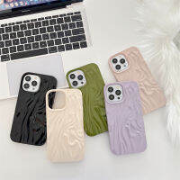 แฟชั่นรอยพับเคสกันกระแทก3D สดใสเคสโทรศัพท์นุ่มสำหรับ iPhone 14 13 12 11 Pro Max