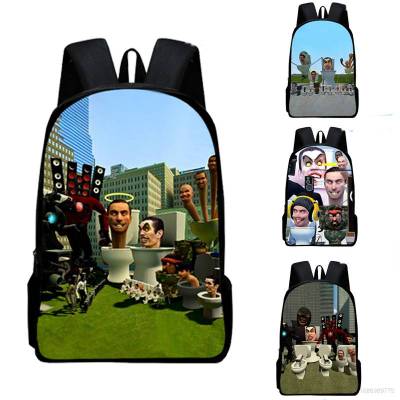 Skibidi toilet Backpack for Women Men Student Large Capacity Printing Fashion Personality Multipurpose Female Bags