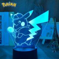 Pokemon eevee 3D LED Night Light pikaqiu อะนิเมะน่ารักโคมไฟพ็อกเก็ตมอนสเตอร์แสงที่มีสีสันเด็กของขวัญ lampara TO snuchor