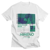 Chainsaw เสื้อยืดผู้ชายเสื้อยืดเสื้อยืดลำลองแขนสั้นลาย Himeno ผ้าฝ้ายนิ่มสวยงามอะนิเมะ S