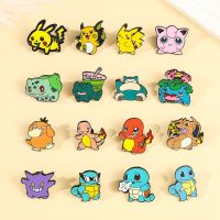 Pokemon Pikachu Anime Metal Enamel Brooch Badges on Backpack Clothing Lapel Jackets Jeans Accessories Jewelry Decoration Gift