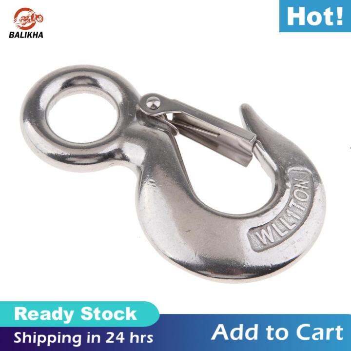 balikha Stainless Steel Clevis Safety Latch Hook Latch for Winch Cable