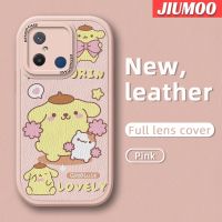 เคส JIUMOO สำหรับ Xiaomi Redmi 12C POCO C55 POCO เคส M5s ลาย Cinnamoroll น่ารักเคสใส่โทรศัพท์หนังเคสมือถือกันกระแทกซิลิโคนนิ่มป้องกันการตกพร้อมกับเคสป้องกันกล้องคลุมทั้งหมดเลนส์